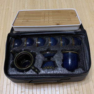 Дорожный чайный набор с чабанью для чайной церемонии на 6 человек